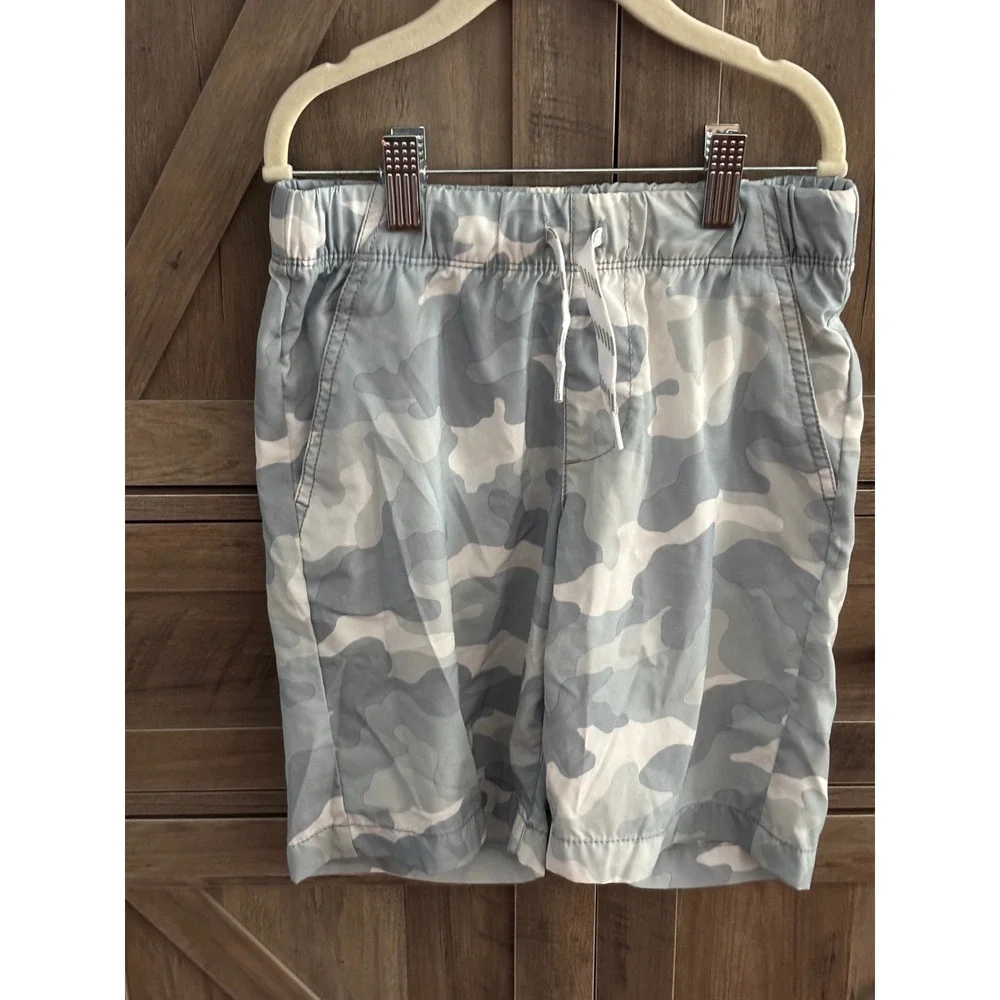 Lot of 3 Boys Active Shorts Size M 8 Black Red Camo Elastic Waist Drawstring